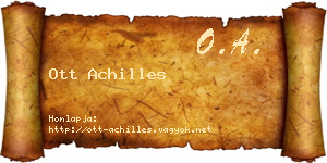 Ott Achilles névjegykártya